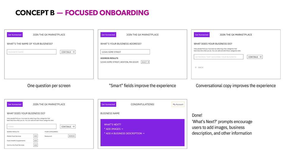 Onboarding, Concept 2