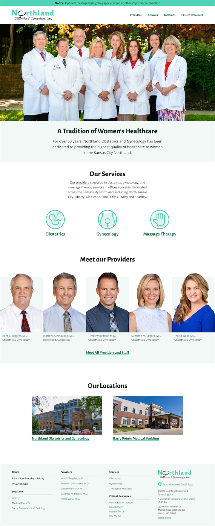 Northland OBGYN website design