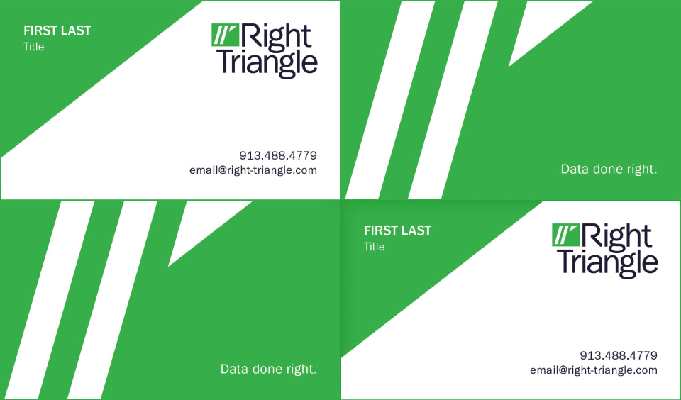 Right Triangle Business Cards.