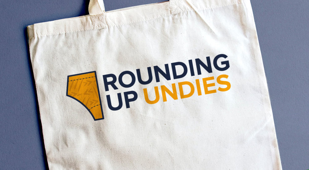 Rounding Up Undies logo design.