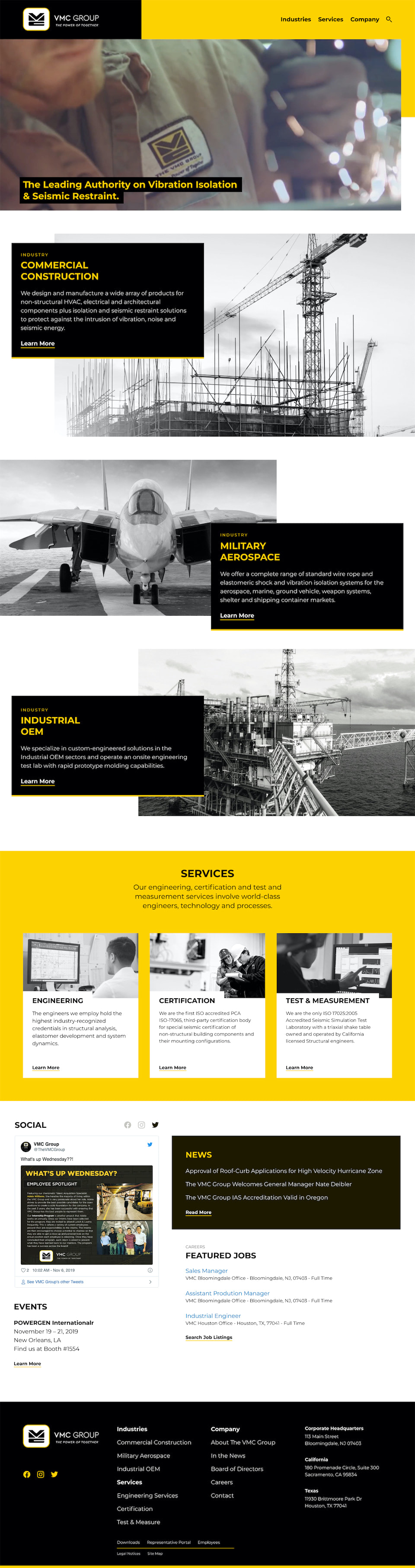 VMC Group website redesign